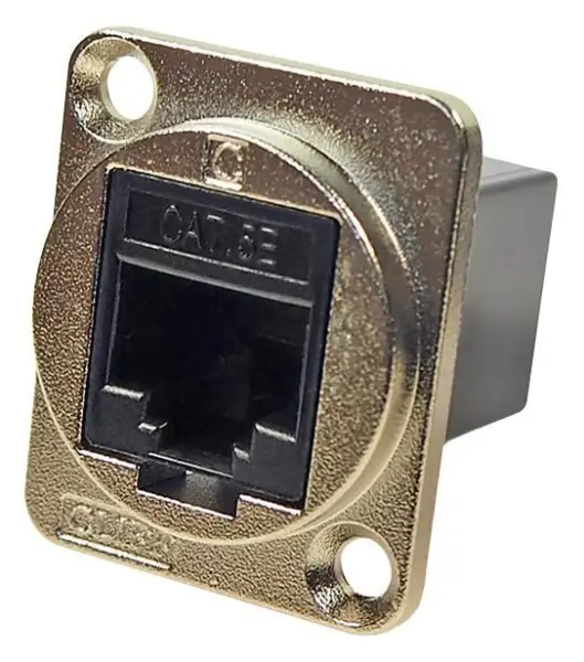 CLIFF UTP Cat5e RJ45 Panelový konektor, kovový stříbrný rám XLR