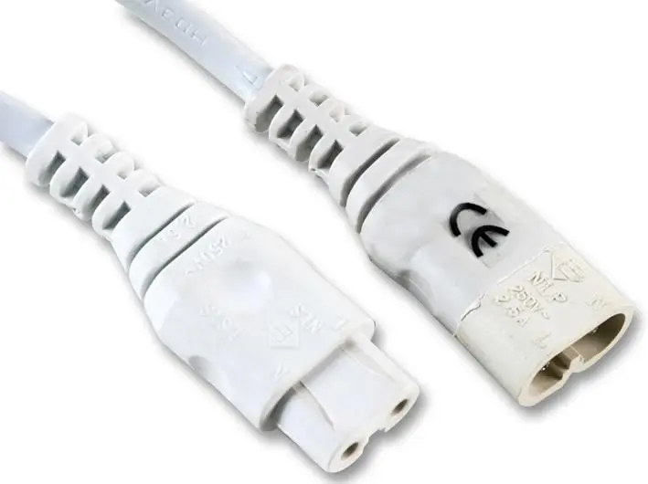 ETERNA - Câble de liaison triphosphore ultrmince 1m, Blanc