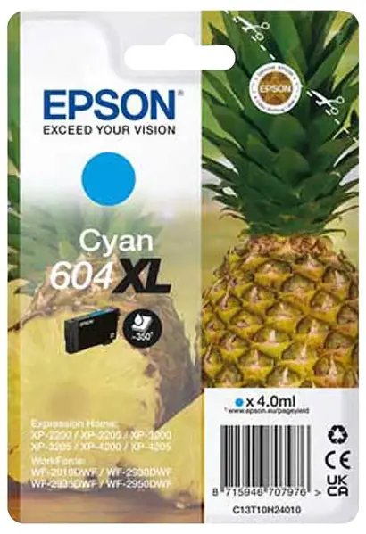 EPSON 604XL High Capacity Original Ink Cartridge - Cyan