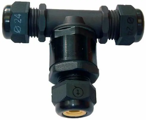 TEETUBE Ενσύρματη Άρθρωση 3-Οδών, IP68, 32A 450V, Μαύρη