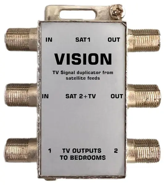 Répartiteur satellite/télévision Vision EV5 2 ports compatible avec Sky Q & FTA