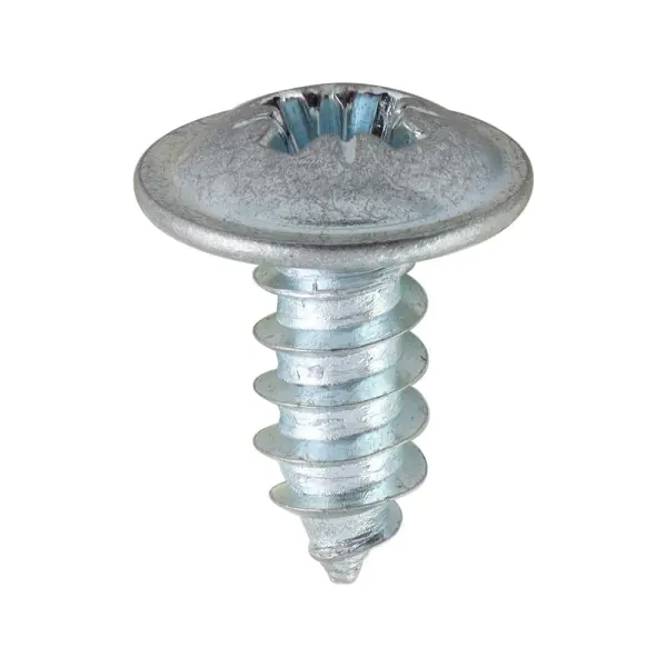 Timco PZ Flange Self-Tapping Screws, Zinc, Size 8×3/8″, 200 Pack