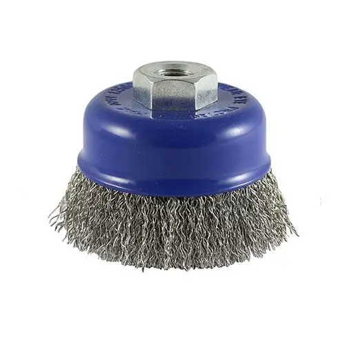 Timco Angle Grinder Cup Brush - Crimped Stainless Steel, 75mm