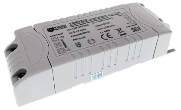 TIGER POWER SUPPLIES 12V LED 드라이버, 24W, 디머블