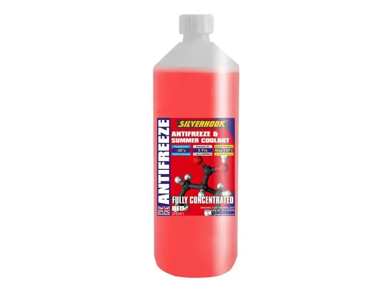 Silverhook Anticongelante Concentrado O.A.T. Rojo, 1 Litro