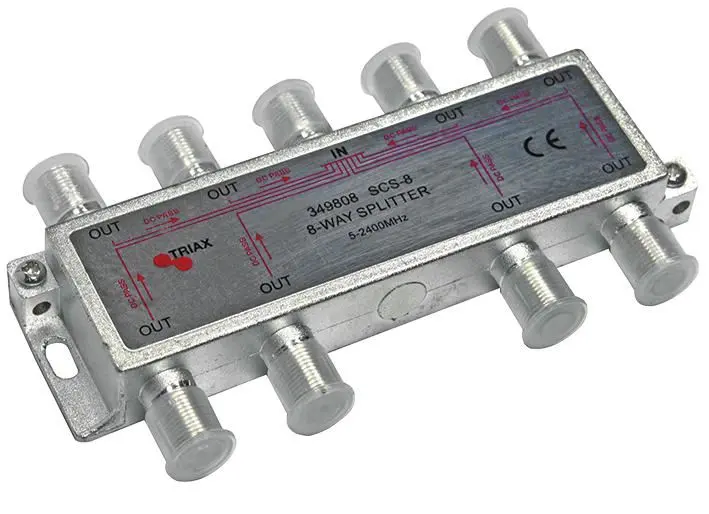 TRIAX TSS-SAT 8-Way Satellite Splitter, 5-2400MHz, 75R