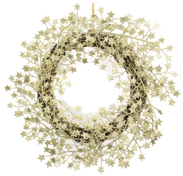 Premier 45cm Gold Star Decorative Wreath