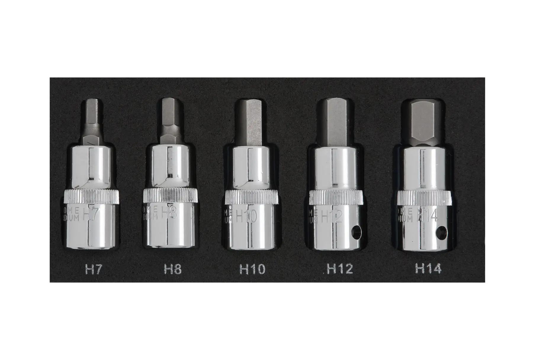Blue Spot Tools 5피스 1/2″ 헥스 비트 세트 (H7-H14) EVA 폼 케이스