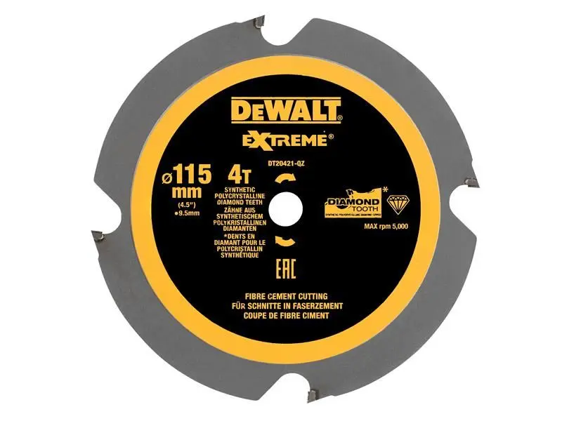 DeWalt DT20421 Λεπίδα Κυκλικού Πριονιού PCD, 115mm x 9.5mm, 4 Δόντια