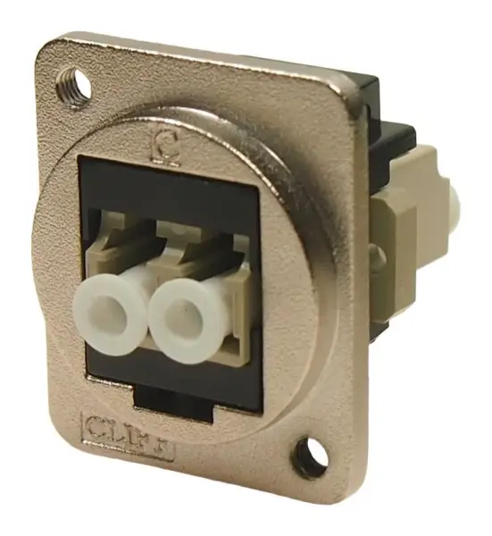 CLIFF Multi Mode LC Duplex Feedthrough Connector, Metal, Silver