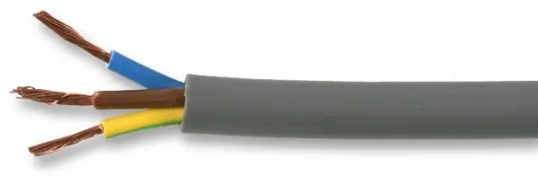 PRO POWER - Kabel Utama Bulat 3183Y 3-Terarah 6A Kelabu 0.75mm² x 100m