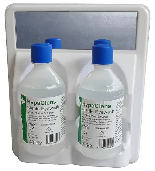 HypaClens Eye Wash Station with 2 x 500ml Bottles & Mirror