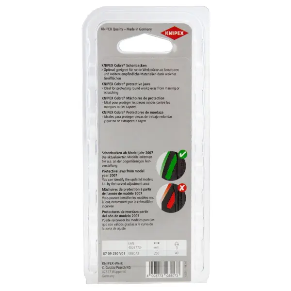 Knipex - Protège-mâchoires pour modèles 87 XX 250mm (3 paires)