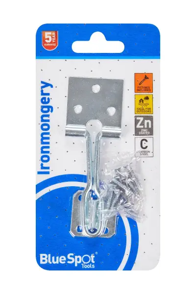 Blue Spot Tools 镀锌钢丝搭扣 152mm 户外耐用门扣 银棕色