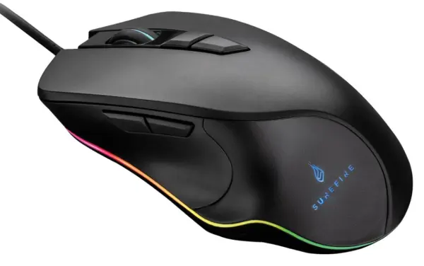 SUREFIRE - Tikus Permainan Martal Claw 7 Butang RGB, Hitam