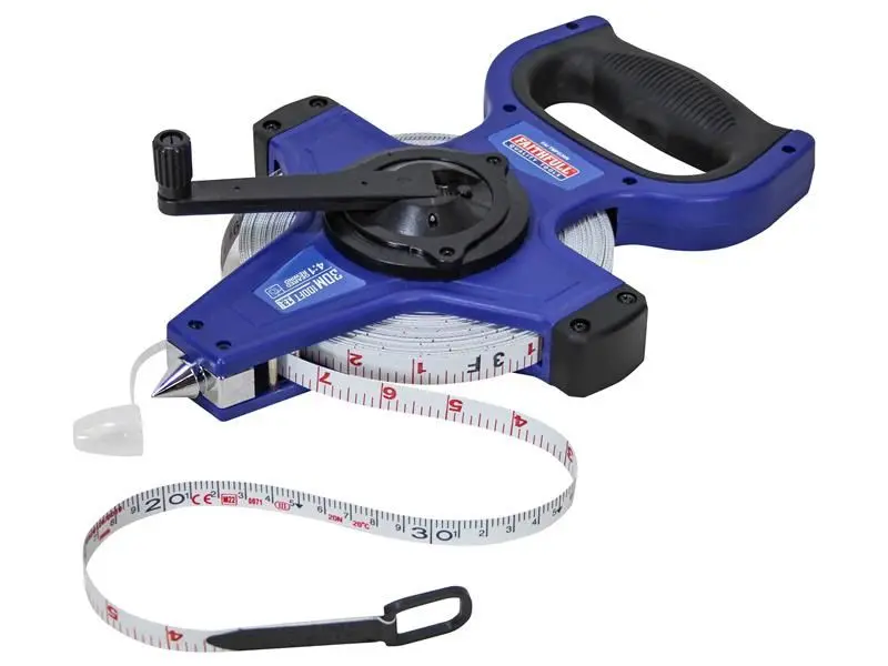 Faithfull Fast Rewind Measuring Tape 30m/100ft, 13mm Wide