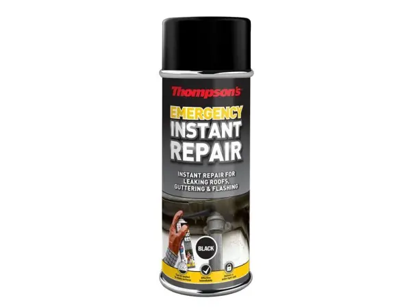 Ronseal Thompson's Emergency Instant Repair Aerosol 450g, Negro
