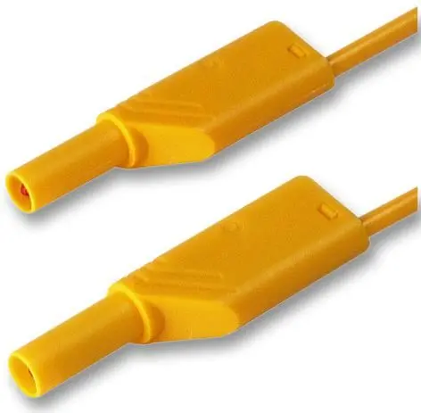 Hirschmann 16A Yellow 4mm Banana Plug Test Lead 2m