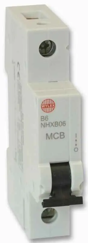 Wylex 6A 単極 Type B MCB, 6kA