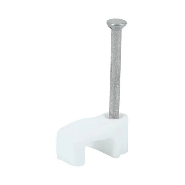 Timco White Flat Cable Clips for 1.0mm Cables (100 Pack)