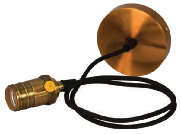 TIME LED Antik závěsné svítidlo, strukturované antické zlato, patice E27