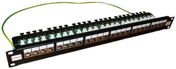 CONNECTIX פאנל חיבור CAT6A 24 פורטים FTP צפיפות גבוהה