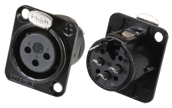 PRO SIGNAL - Θήκη XLR 3 Poles, Θήκη Πλαισίου, Νικέλιο & Μαύρο