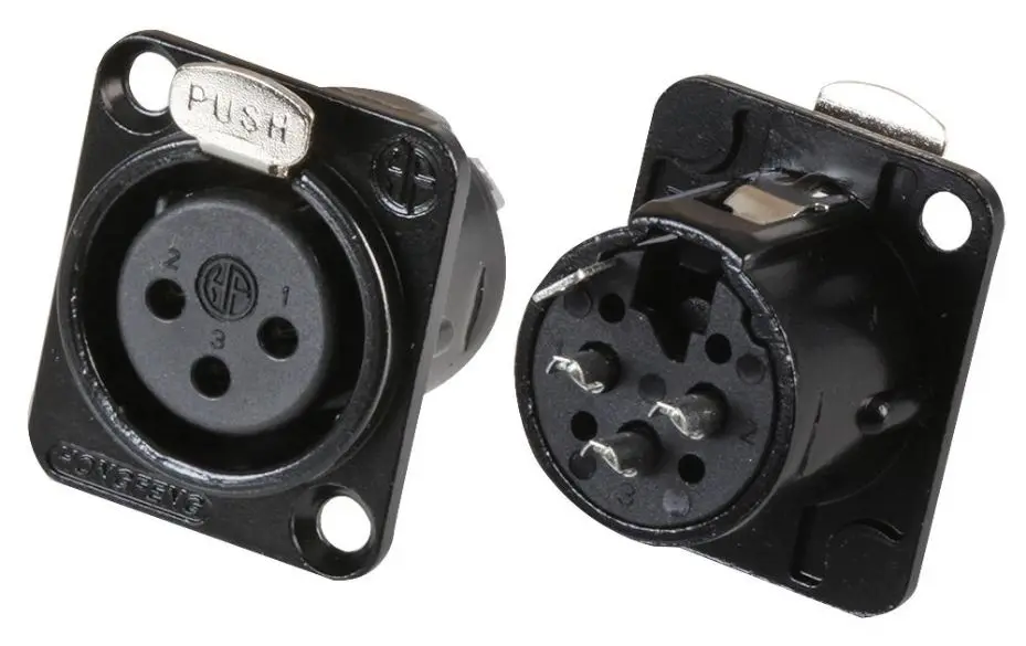 PRO SIGNAL - Θήκη XLR 3 Poles, Θήκη Πλαισίου, Νικέλιο & Μαύρο