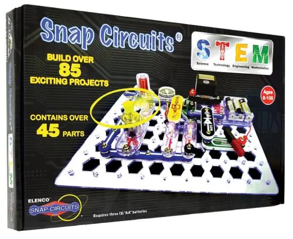 Snap Circuits Kit STEM per Progetti Scientifici, Giocattolo Educativo, 85 Proie