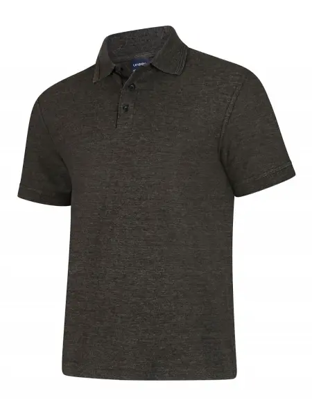 Uneek Deluxe Polo Shirt - 50% Polyester 50% Cotton - Charcoal - XS