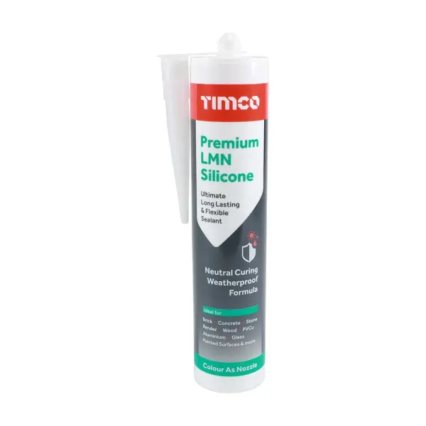 Timco Premium LMN Silicone Sealant, Clear, 300ml