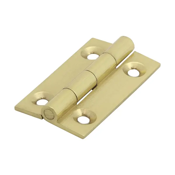 Timco Solid Drawn Hinge, Brass, Polished, 38mm x 22mm