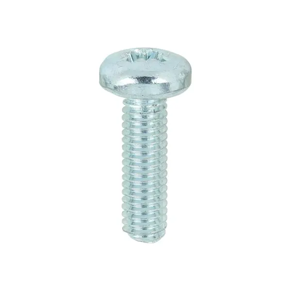 Timco M6 x 20mm Zinc Pan Head Machine Screws, 100 Pack