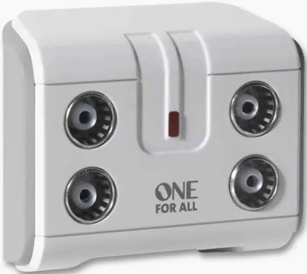One For All Amplificador de Sinal TV 4 Vias com Filtro 3G/4G