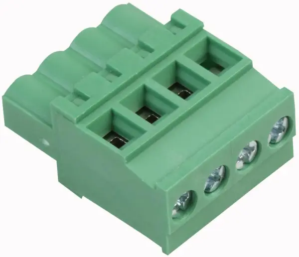IMO PRECISION CONTROLS Right Angle Plug Terminal Block, 5mm, 4 Way