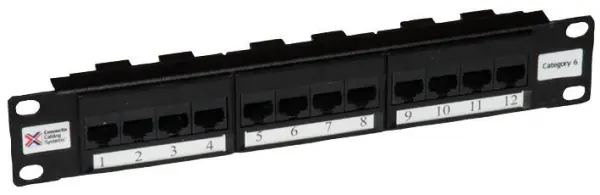 CONNECTIX CABLING SYSTEMS - Cat6 10 吋精英主機面板 - 8x Cat6, 4x 電話