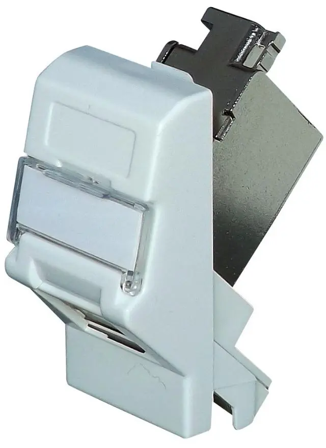 Prise RJ45 Cat6a Euro TUK, blanche