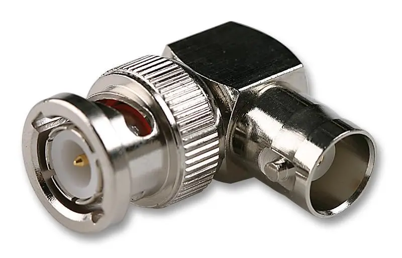 Amphenol Adaptador em Ângulo Reto BNC Plug-Jack, 50 Ohm