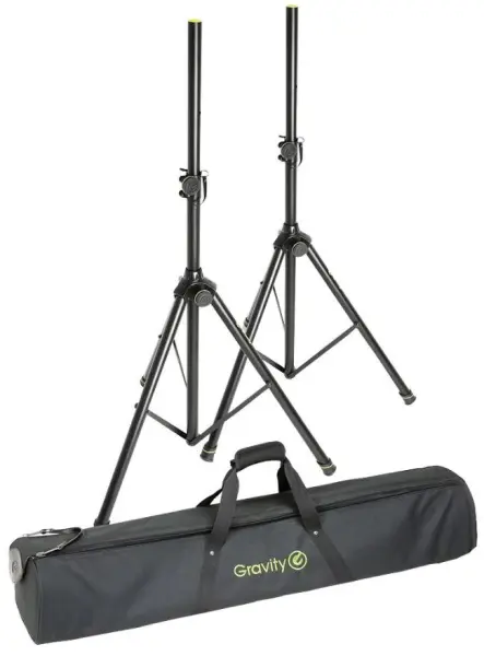 GRAVITY SP 5211 B Aluminium Luidsprekerstatiefset met Draagtas, 50kg Belasting