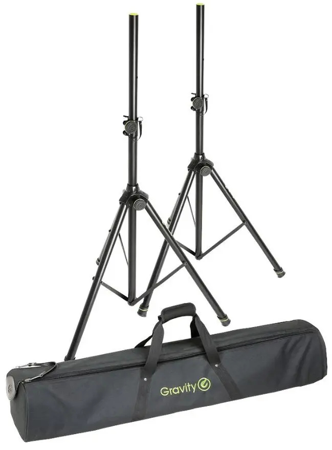Gravity SP 5211 B Aluminium Speaker Stands with Carry Bag, 50kg Load