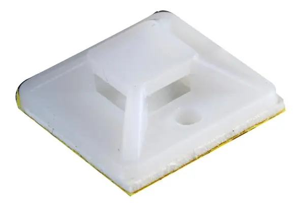 PRO POWER - Cable Tie Base, 28x28mm, Pack of 100 - Natural