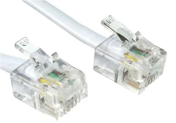 RARAION White RJ11 Modem Cable, 10m, Copper Core