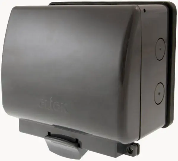 CLICK - Prise double étanche 13A avec interrupteur, IP66