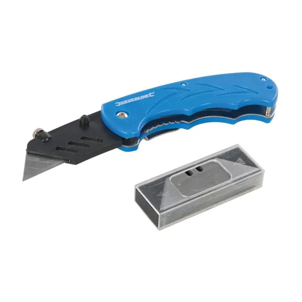 Silverline Folding Utility Knife, 160mm, with 5 Blades