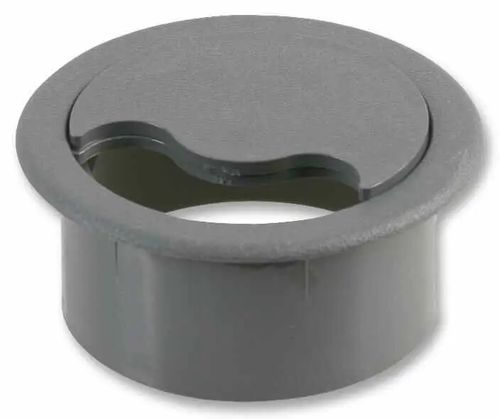 Powerdata Technologies 75mm Floor & Desk Cable Grommet, ABS Plastic