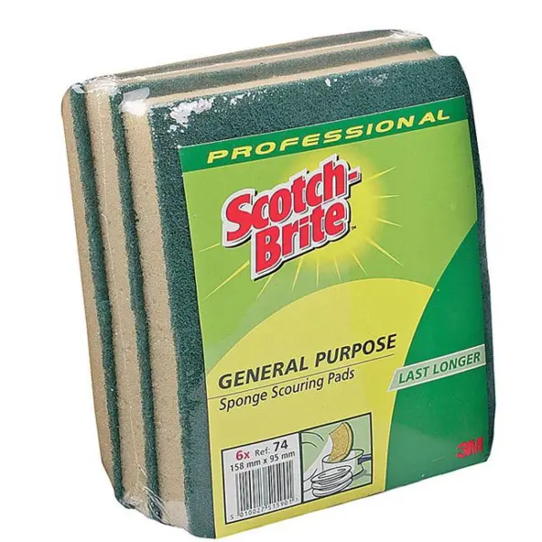 Scotch-Brite Professional General Purpose Sponge Scourer 6pk
