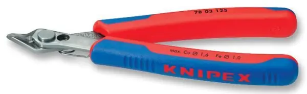 KNIPEX 125mm Electronic Super Knips, Multi-Component Grips, Flush Cut
