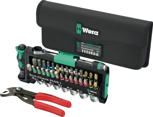 Wera Tool-Check Combi – zestaw bitów, nasadek i szczypiec KNIPEX, 40 szt.