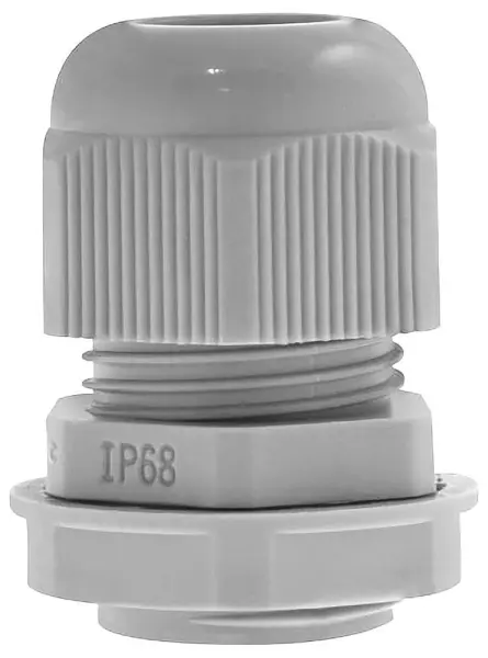 Nylon Cable Gland 20mm Grey, IP68, Pack of 10