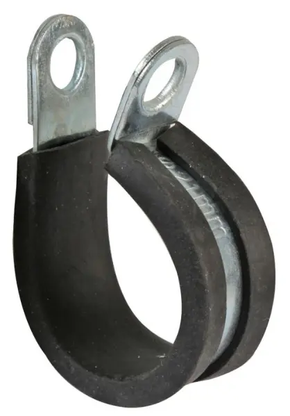 PRO POWER Rubber-Lined Zinc Plated P-Clips, 13mm, Pack of 50